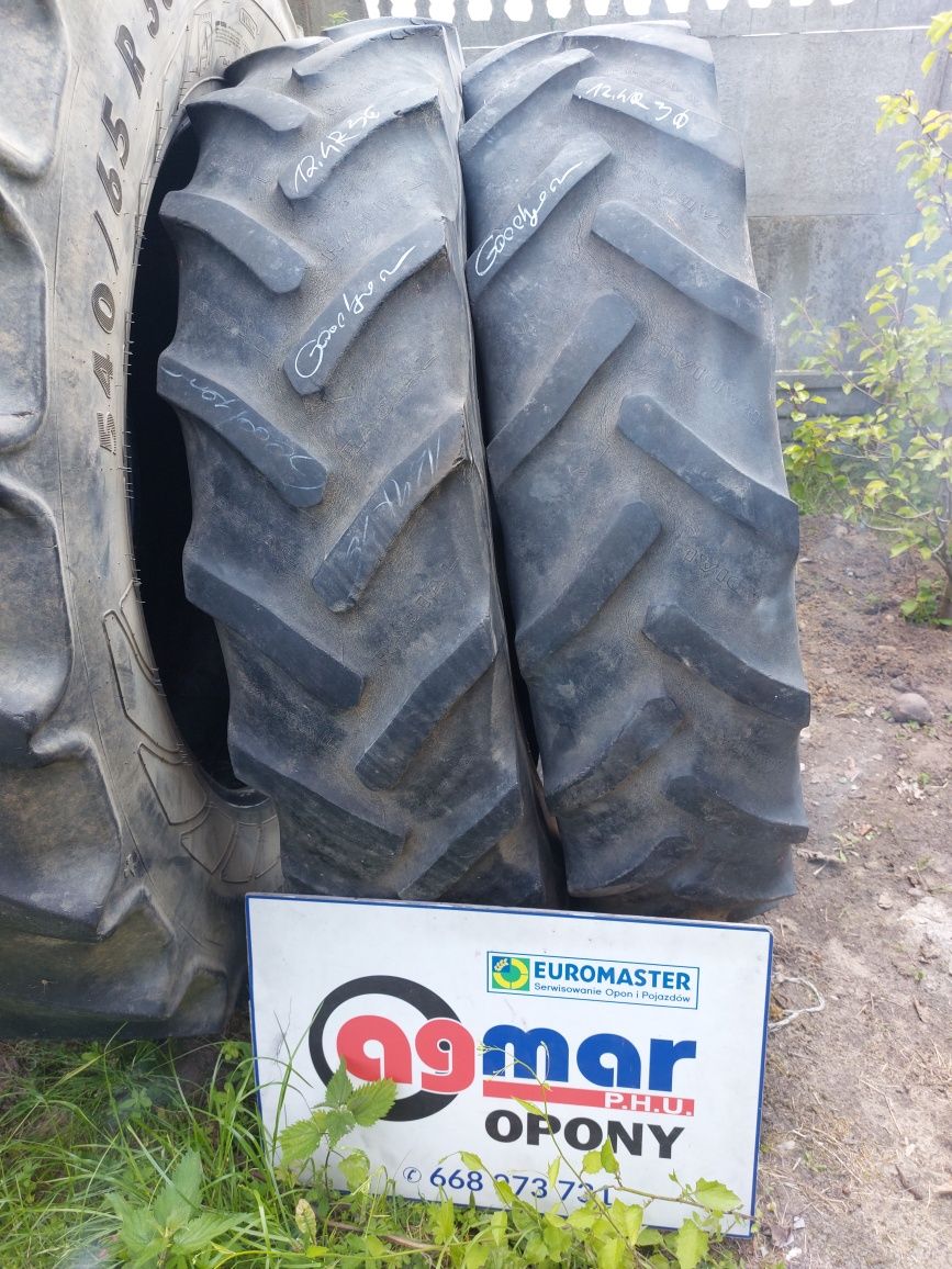 12.4R36 Goodyear opony używane rolnicze para