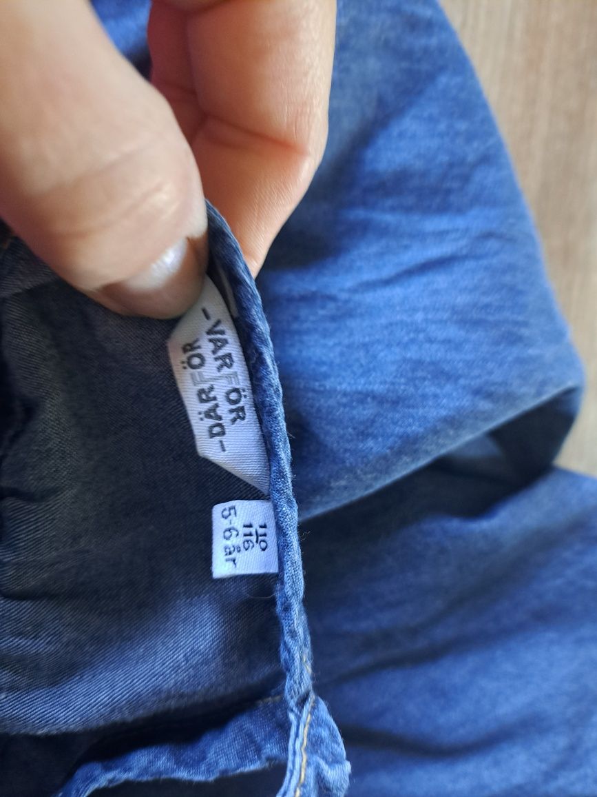 Super jeansowa sukienka na ramiączkach Pipi 110/116