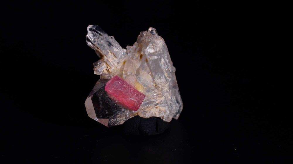 Turmalin Różowy Rubelit na Kwarcu | 8.2 gr | Minerał Kryształ Kamień