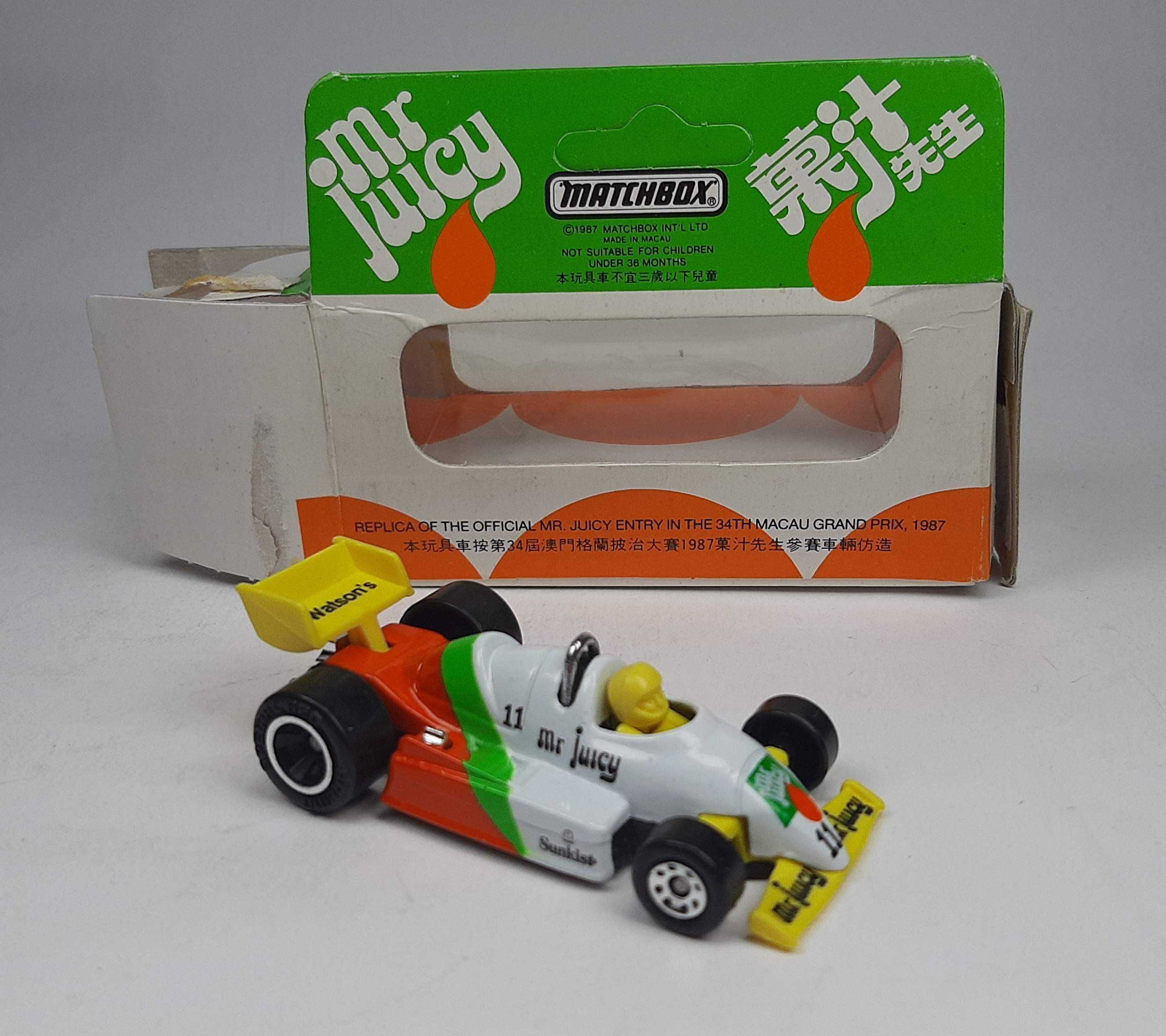 MATCHBOX F1 Formula Racer "Mr.Juicy Sunkist" Promotional Made in Macau