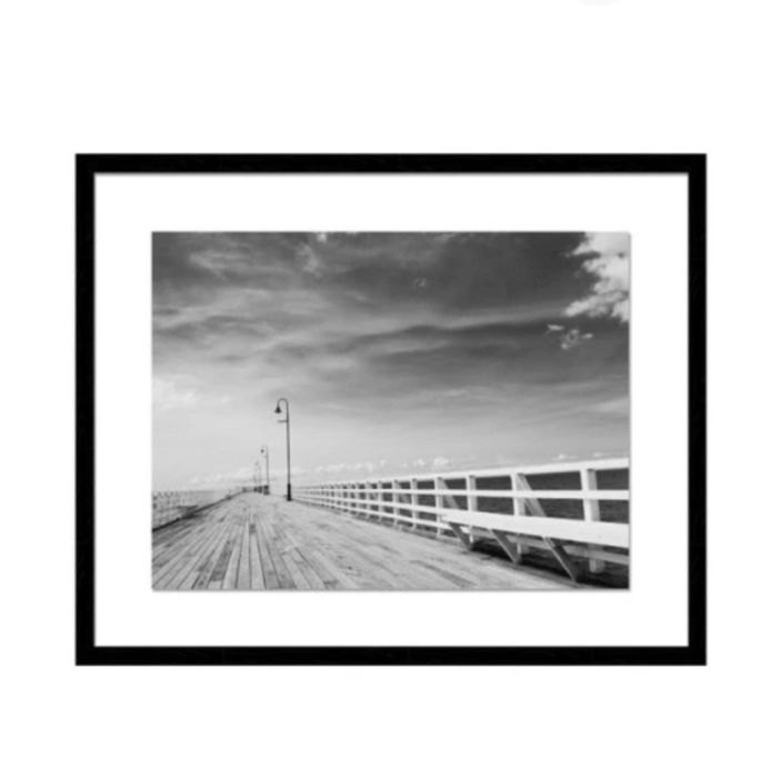 Obraz Molo 40x50 czarno -biały