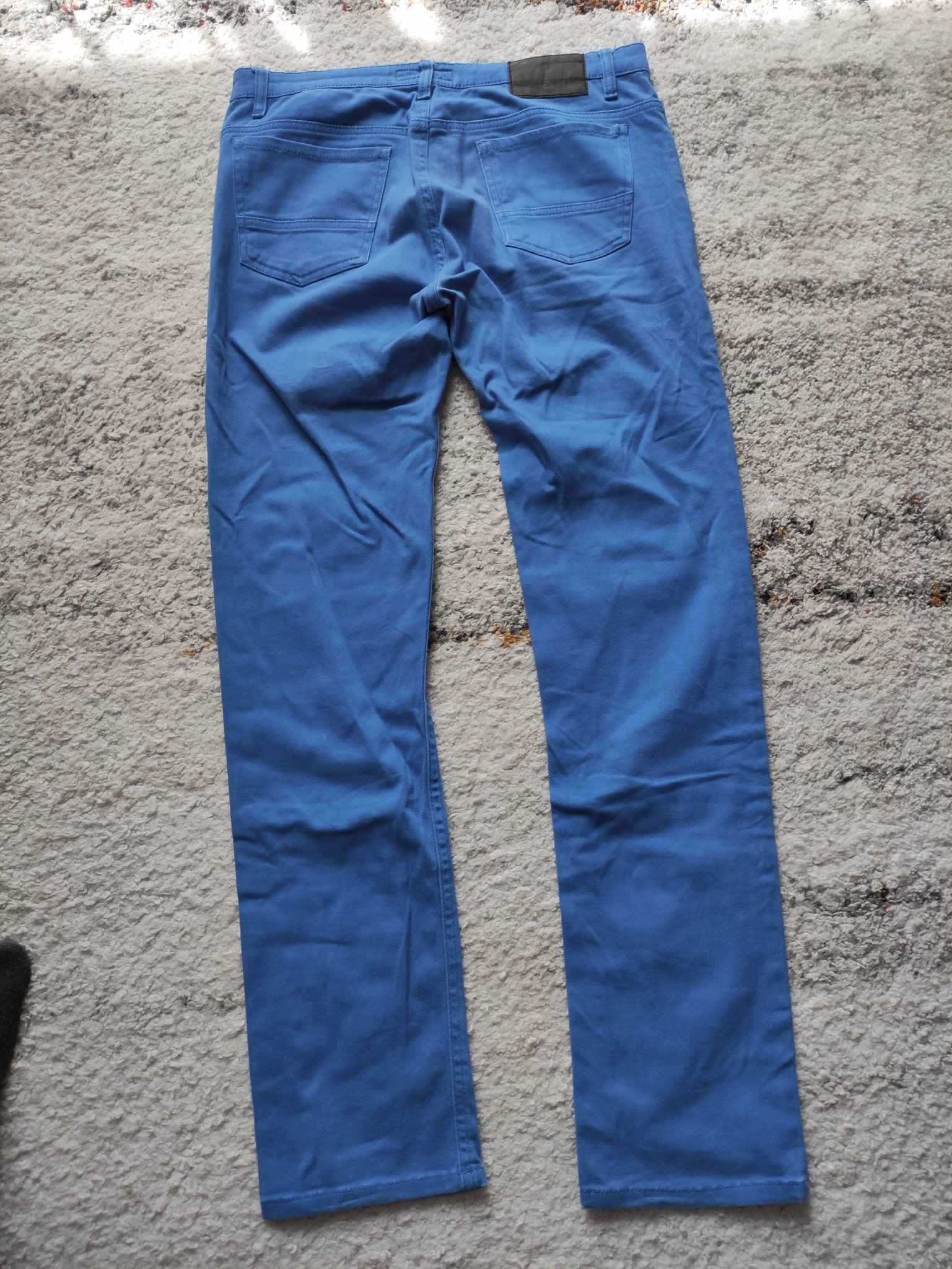 Spodnie męskie niebieskie spodnie klasyczne