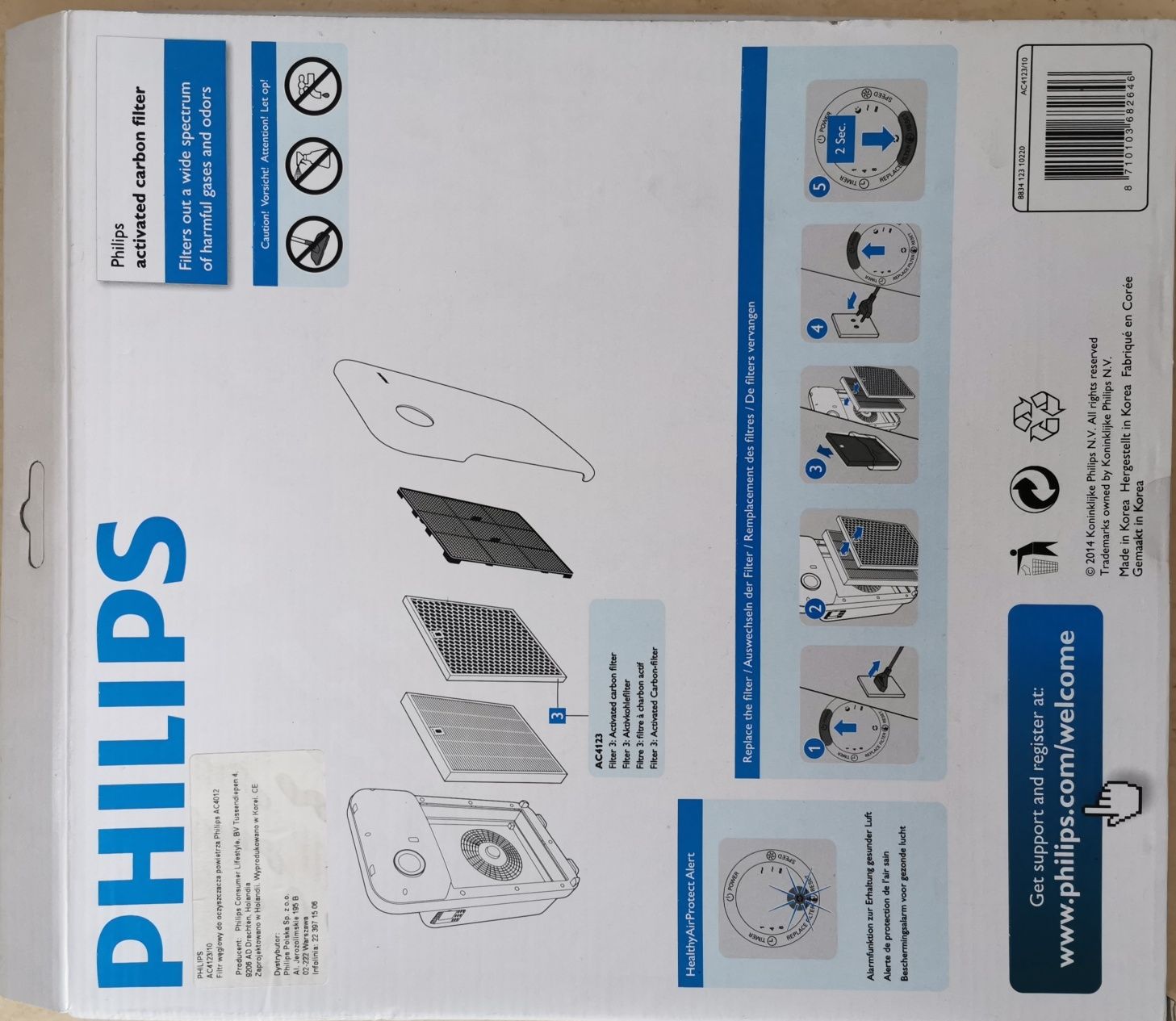 Filtr węglowy Philips AC4123 do oczyszczacza AC4012