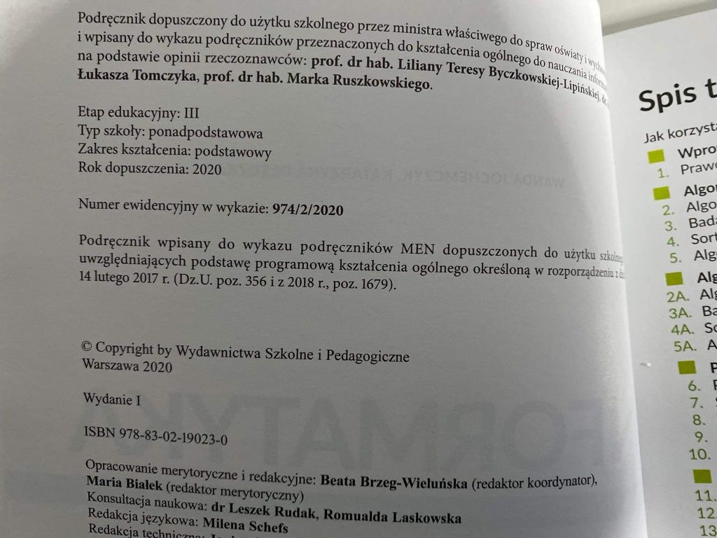 Informatyka 2 WSiP zakres podstawowy