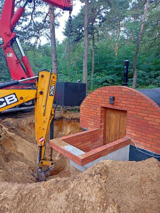 schron , piwniczka betonowa , ziemianka , piwnica , sauna ogrodowa