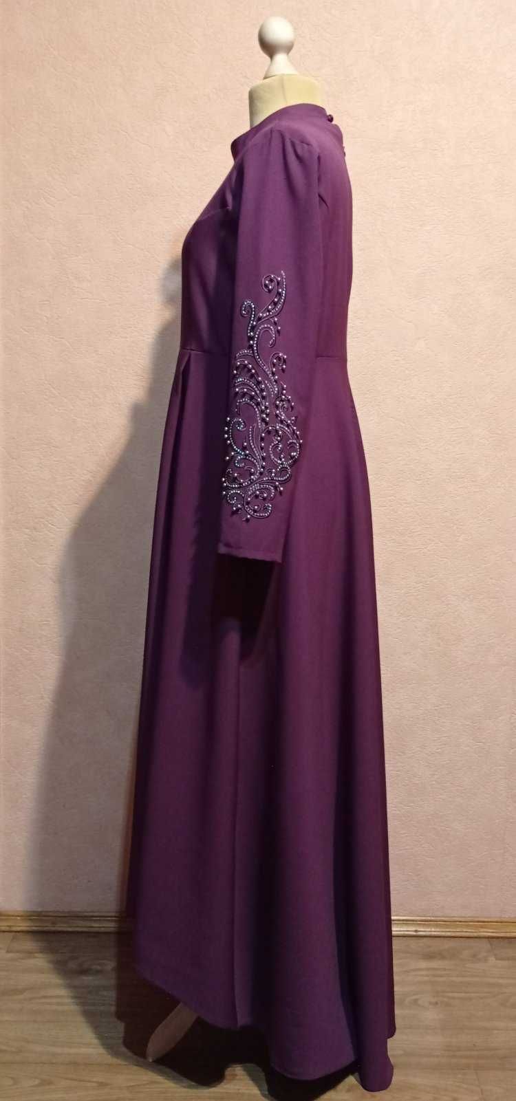 Нарядное платье в пол с вышивкой, Moda Selvim (Турция).