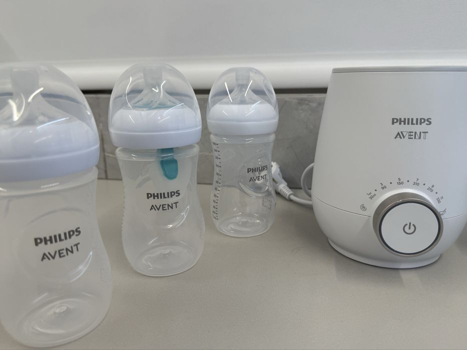 Vendo conjunto Philips Avent – Aquecedor + Biberões (0–3 meses e 3m+)