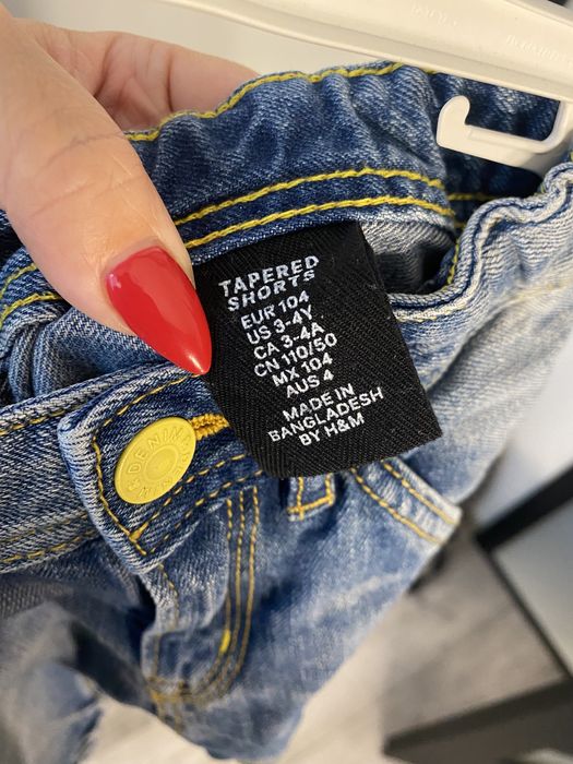 Spodenki jeansowe rozm 104cm H&M
