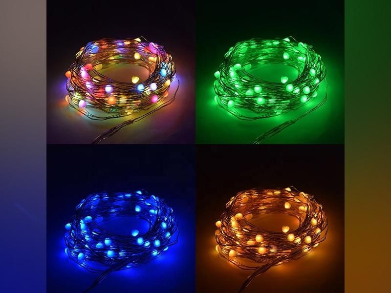 Гирлянда RGB LED Роса Лента 5 метров USB Lemanso WiFi Пульт СМАРТ IP44