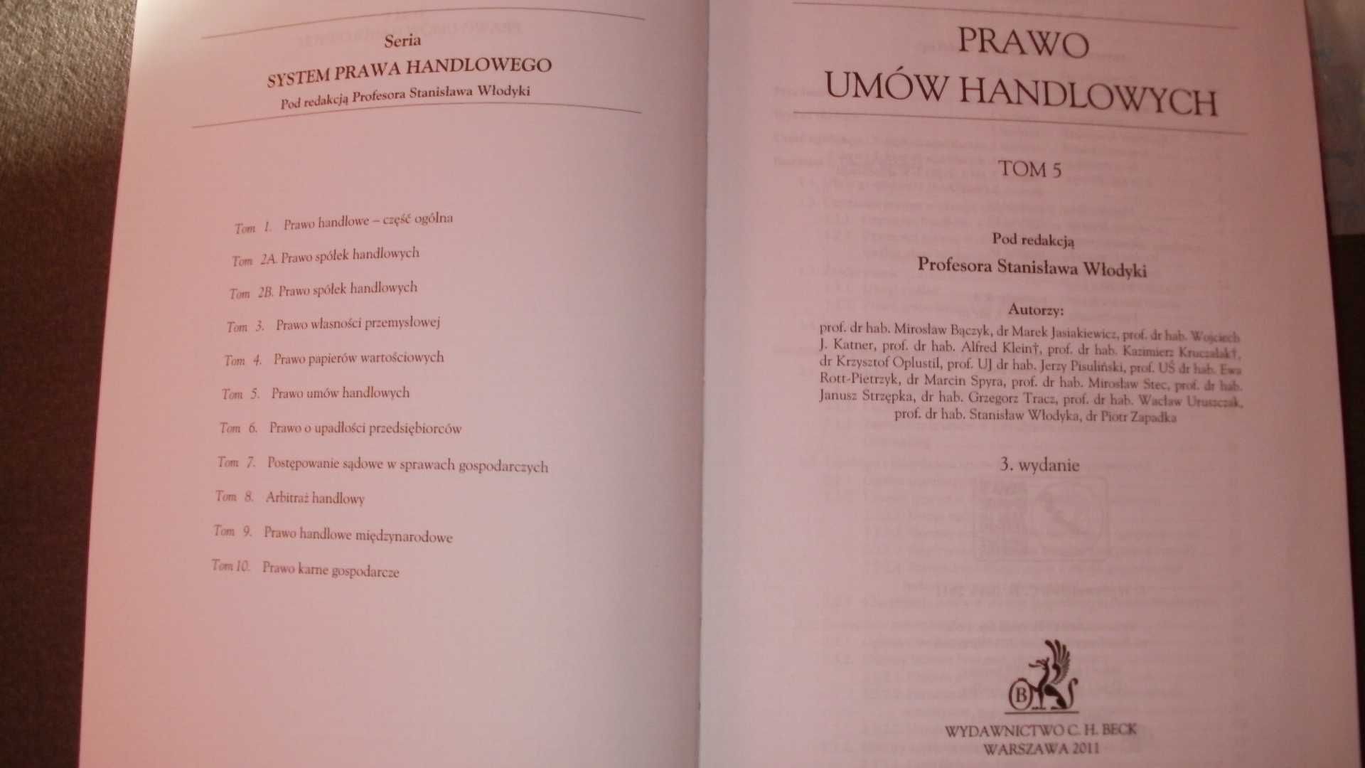 System Prawa Handlowego -Stanisław Włodyka -t.5 -Prawo umów handlowych