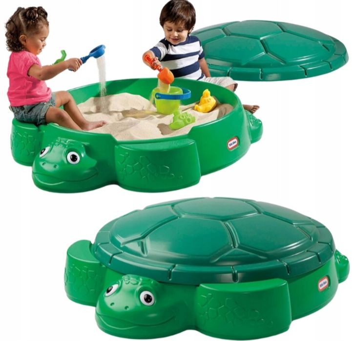 Piaskownica używana stan bdb żółw. Zamykana . Little tikes