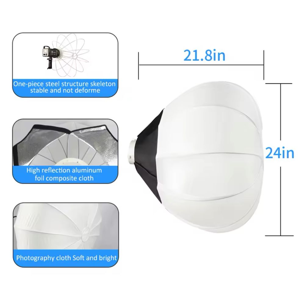 Softbox Lanterna Globo 65 cm encaixe Bowens