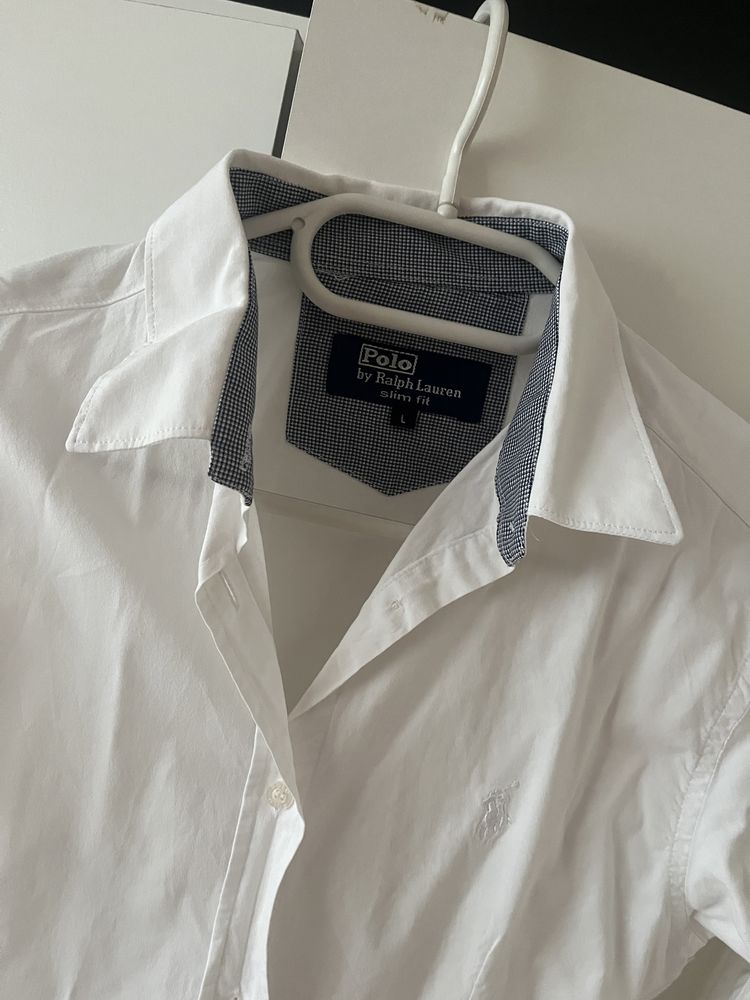 Biała koszula Ralph Lauren m L klasyczna elegancka basic