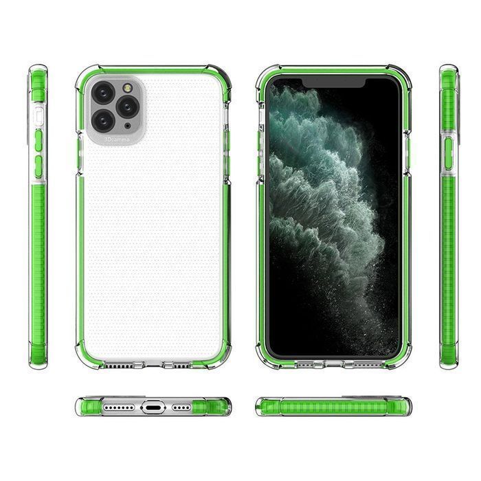 Etui Spring Armor do iPhone 12 Mini - Zielony, Elastyczny i Pancerny