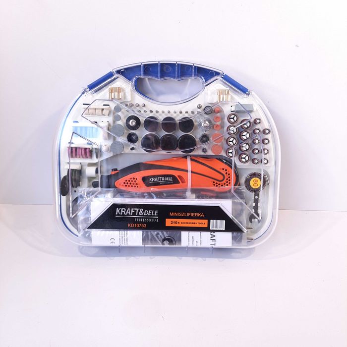 Mini szlifierka 270W + akcesoria 210el. regulacja obrotów KD10753