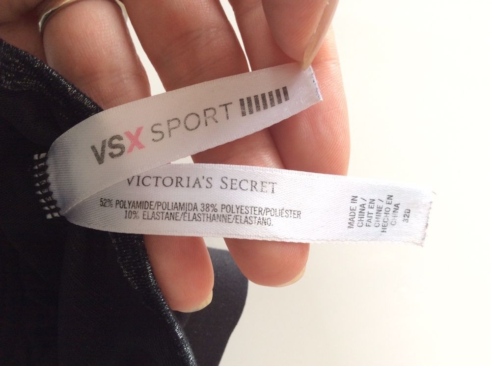 Victoria's Secret biustonosz top sport 32 D szary melanż