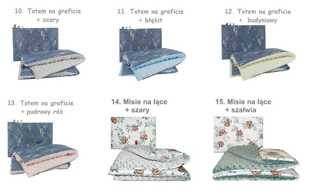 Koc Kocyk Minky 100x135 + Poduszka Przedszkolaka Belbi