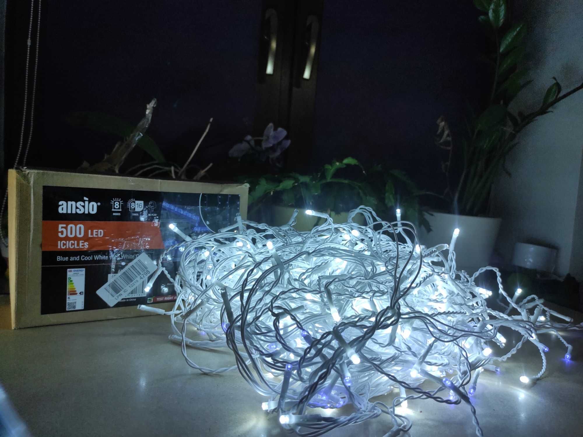 ANSIO 500 diod LED do wewnątrz i na zewnątrz 17 m i 10 m przewodu