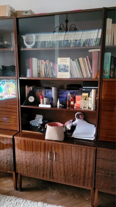 Meble PRL Wyszków komplet + stół mahoń połysk Warszawa Wola