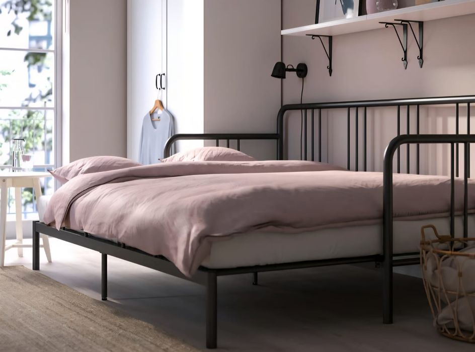 Łóżko  rozkładane  Fyresdal ikea+2 materace VANNAREID