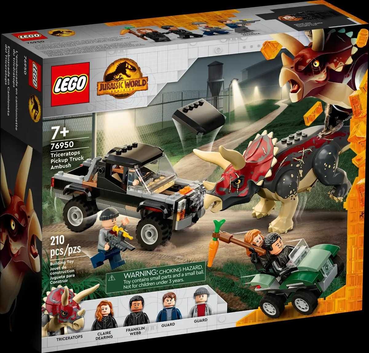 LEGO 76950 Emboscada de Triceratops com Carrinha Pick-up