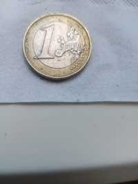 Moneta 1 euro z destruktem