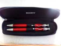 Raro estojo de caneta e lapiseira Sony VINTAGE, NOVO!