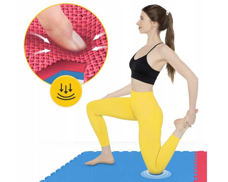 Mata Pianka Puzzle pod sprzęt NA SIŁOWNIĘ SALĘ GIMNASTYCZNĄ 2 CM 1Mx1M