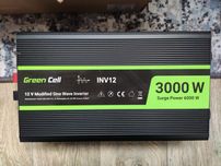 Інвертор GREEN CELL INV12 12В/230В 3000Вт/6000Вт Модифікована синусоїд