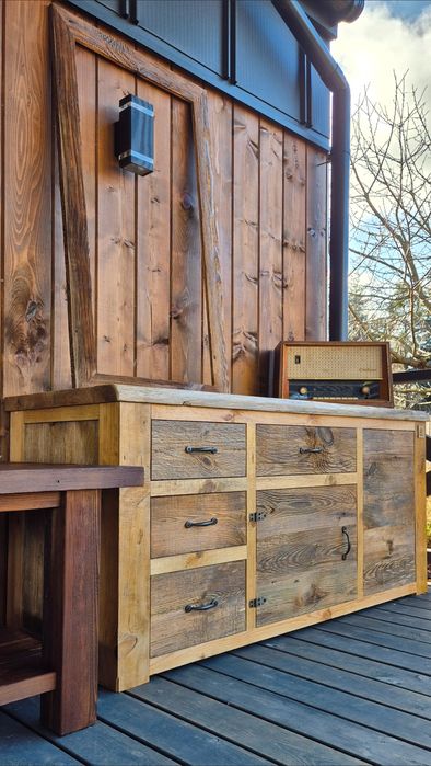 Szafka pod umywalkę, komoda, stare drewno, rustykalne, boho, loft