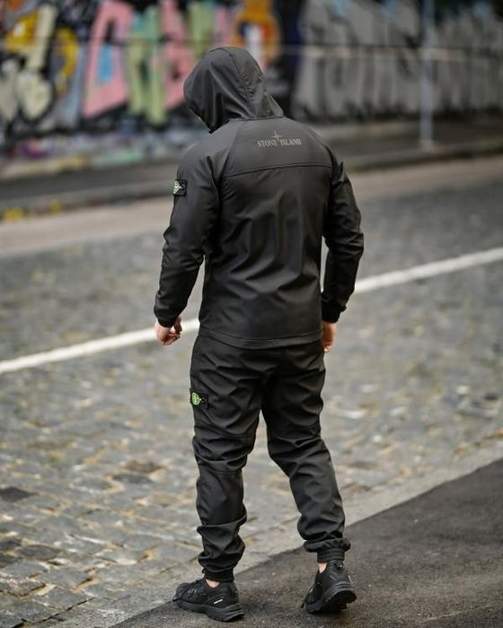 Зимовий спортивний чоловічий костюм Stone чорний / чёрный Stone зимний