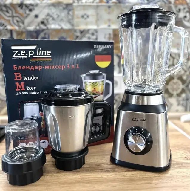 Блендер Zepline ZP-069 3в1 2000 Вт кофемолка м’ясорубка измельчитель