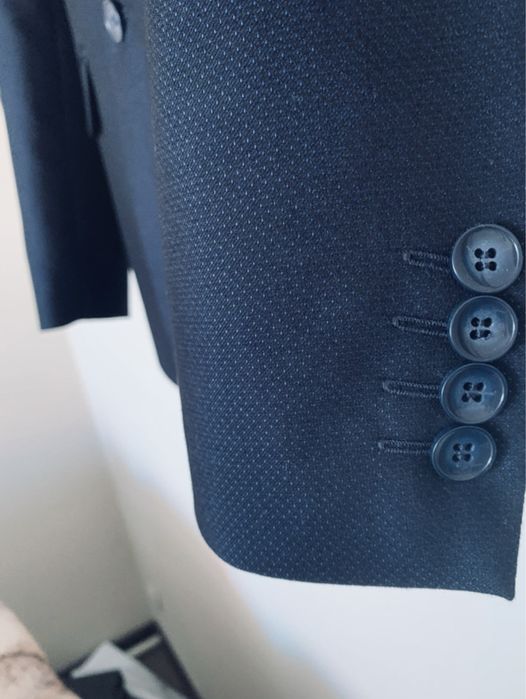 Garnitur meski chlopiecy granat stan idealny