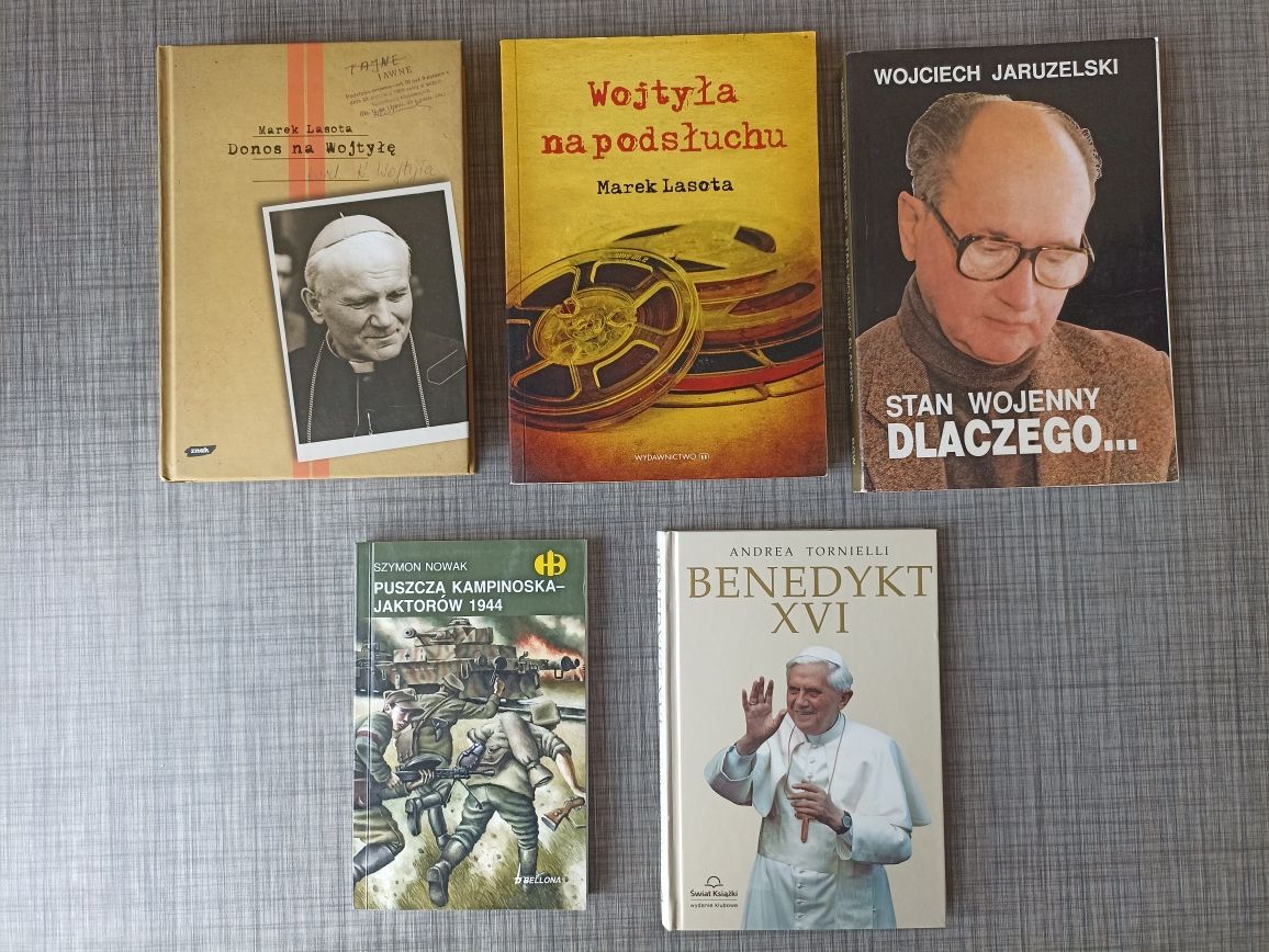 Wyprzedaż 5 książek Literatura faktu i bibliografia,