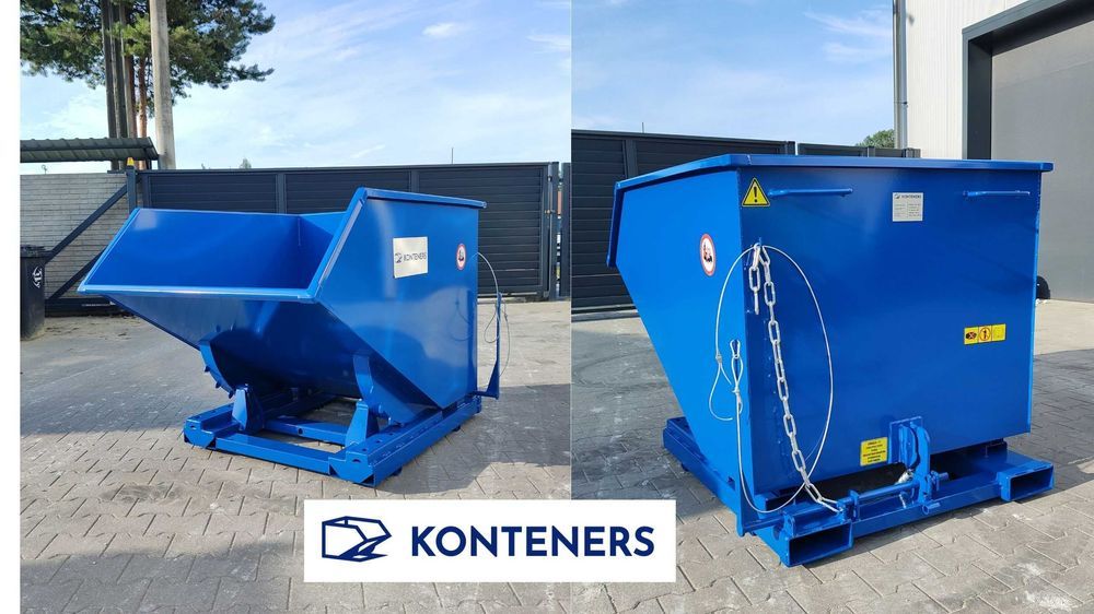 Kontener 1m3 1000 L , Kontener samowyładowczy / Pojemnik metalowy