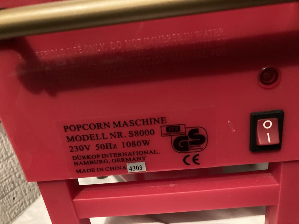 Maquina de fazer pipocas