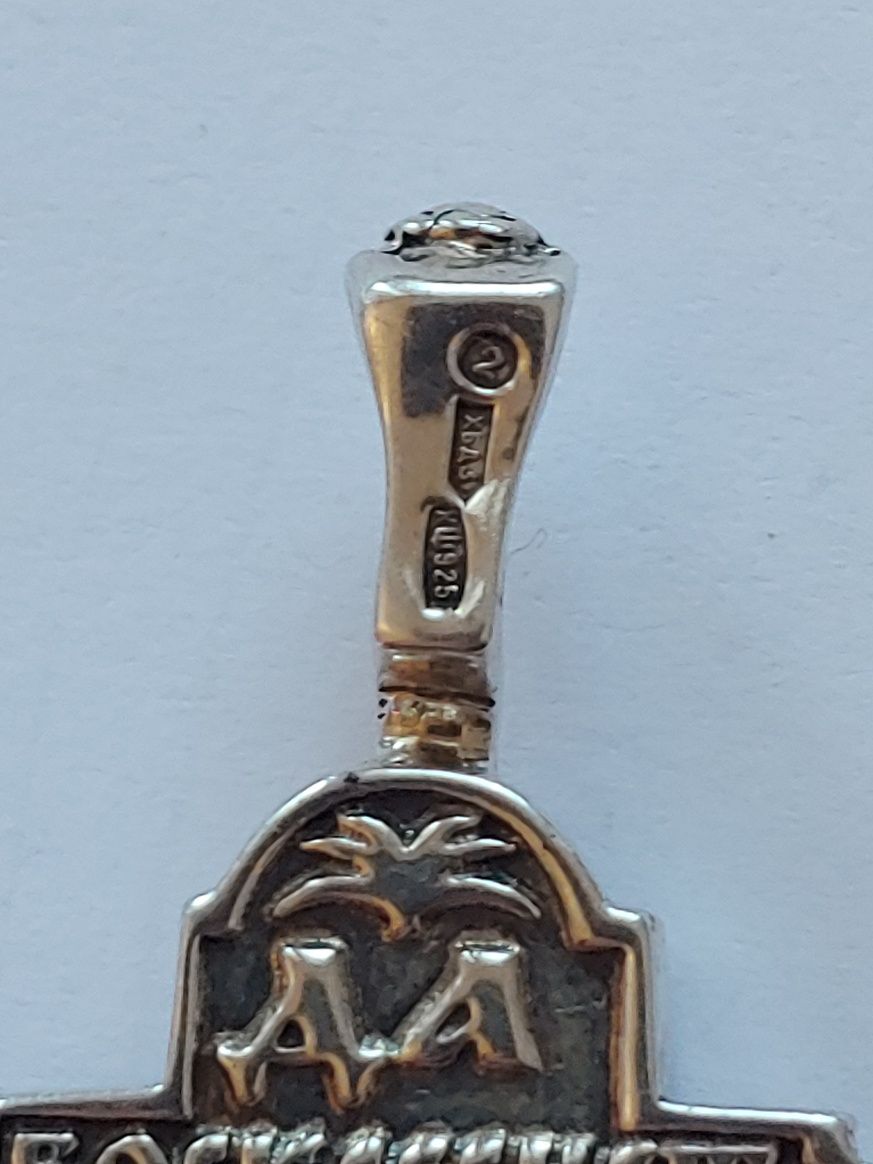 Srebrny otwierany krzyż medalik zawieszka wisiorek srebro rękodzieło
