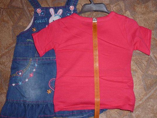 Комплект сарафан и футболка на девочку 2-3 года
