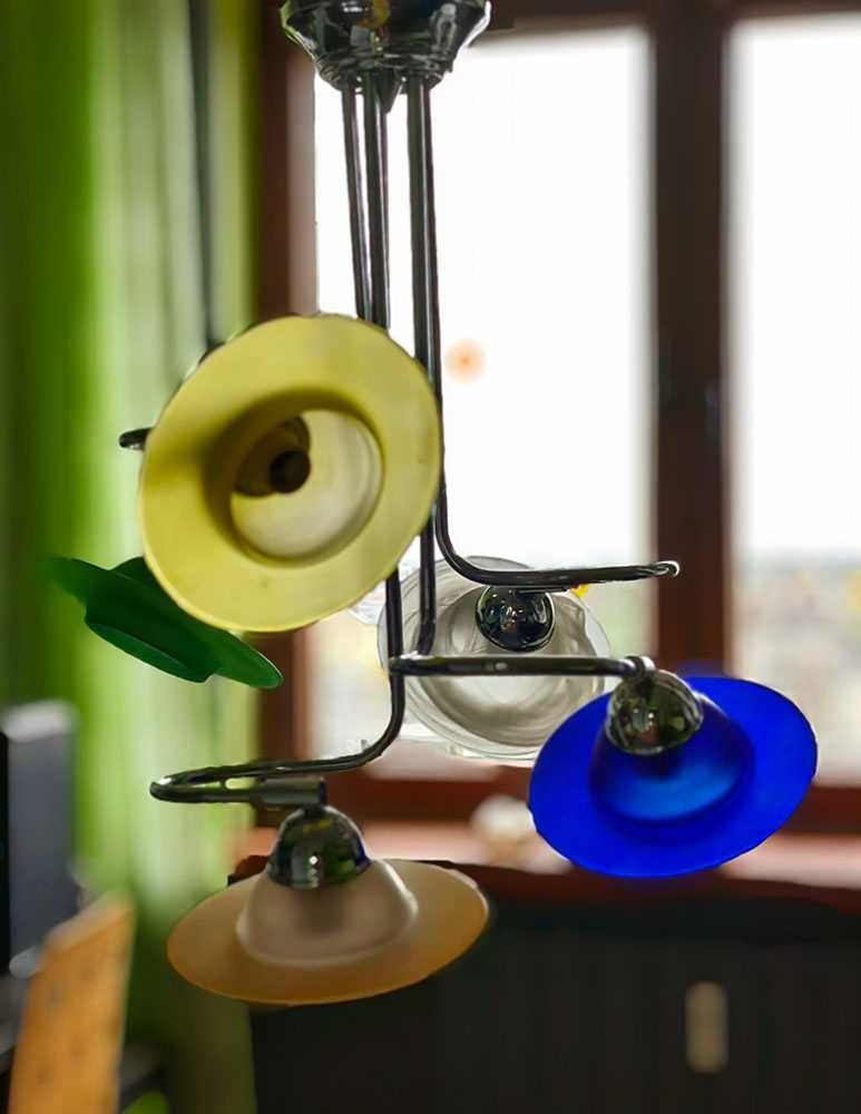 Żyrandol, lampa wisząca 5punktowa
