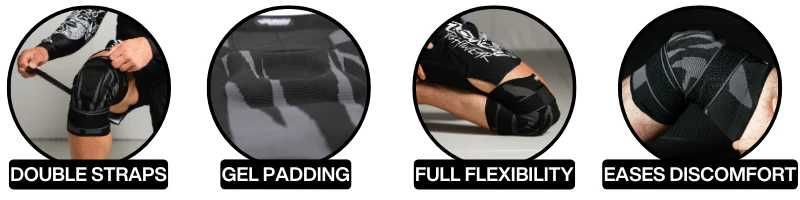 Joelheiras Anaconda Fightwear com estabilizador