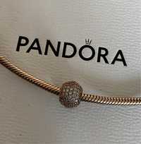 Pandora charms rose gold cyrkonie