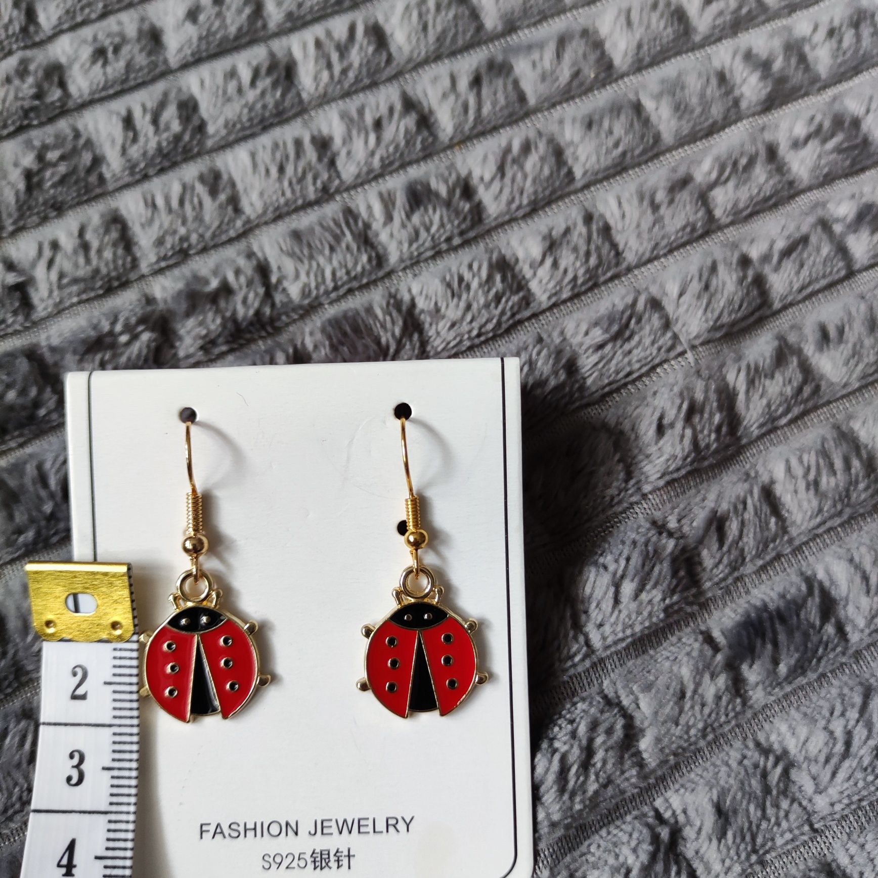Biedronka kolczyki earrings ladybug dla dziewczynki kobiety  kolczyki