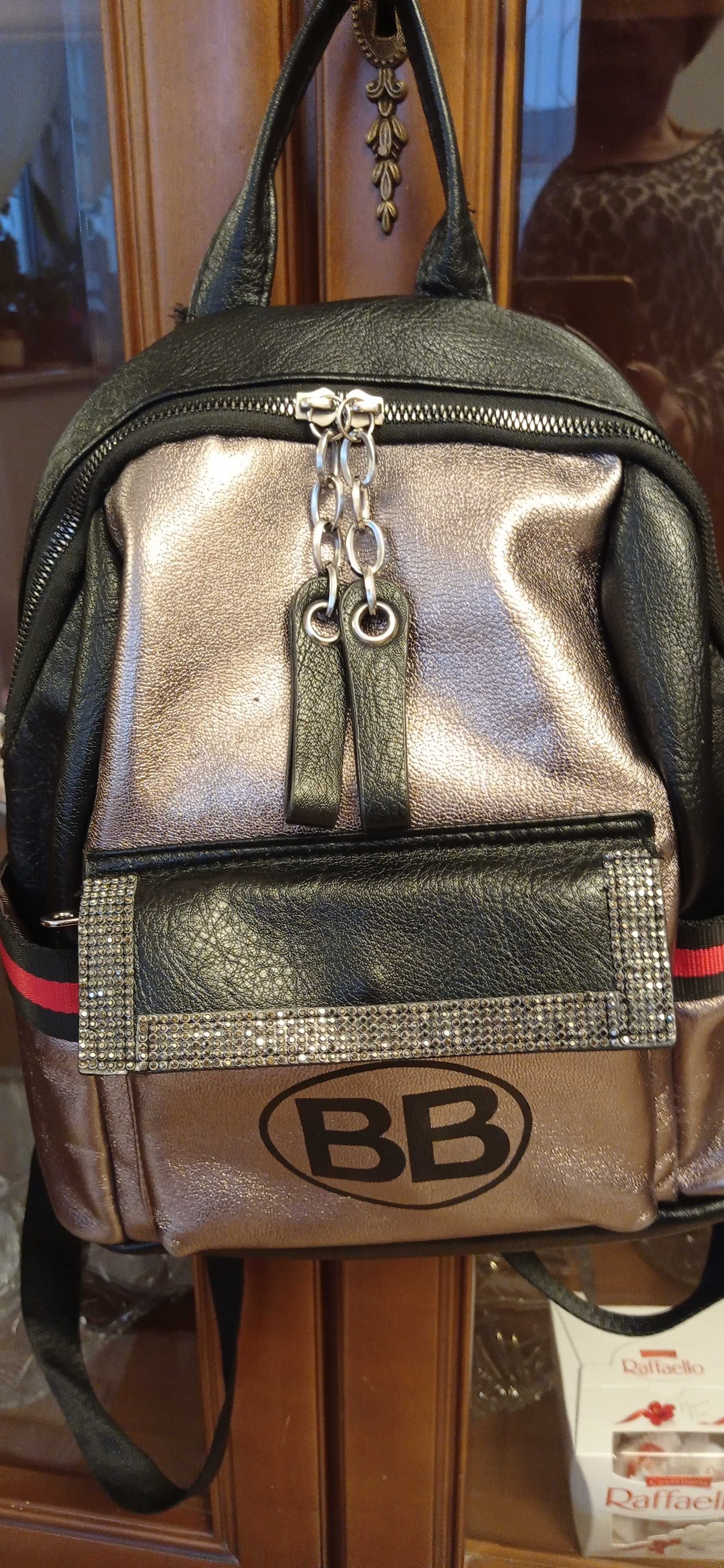 Plecak BB Eco/ czarno-złoty.