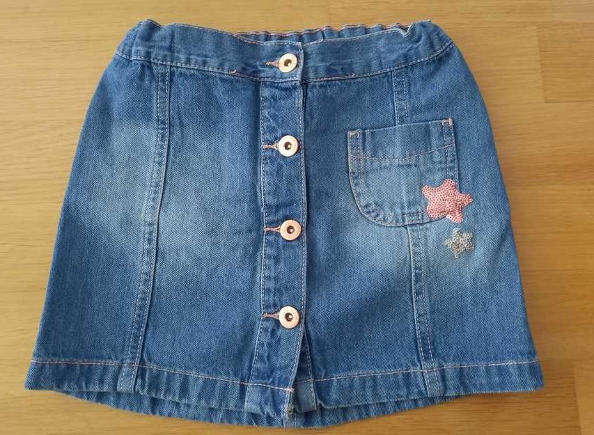 Spódniczka spódnica dżinsowa, jeans, r. 128