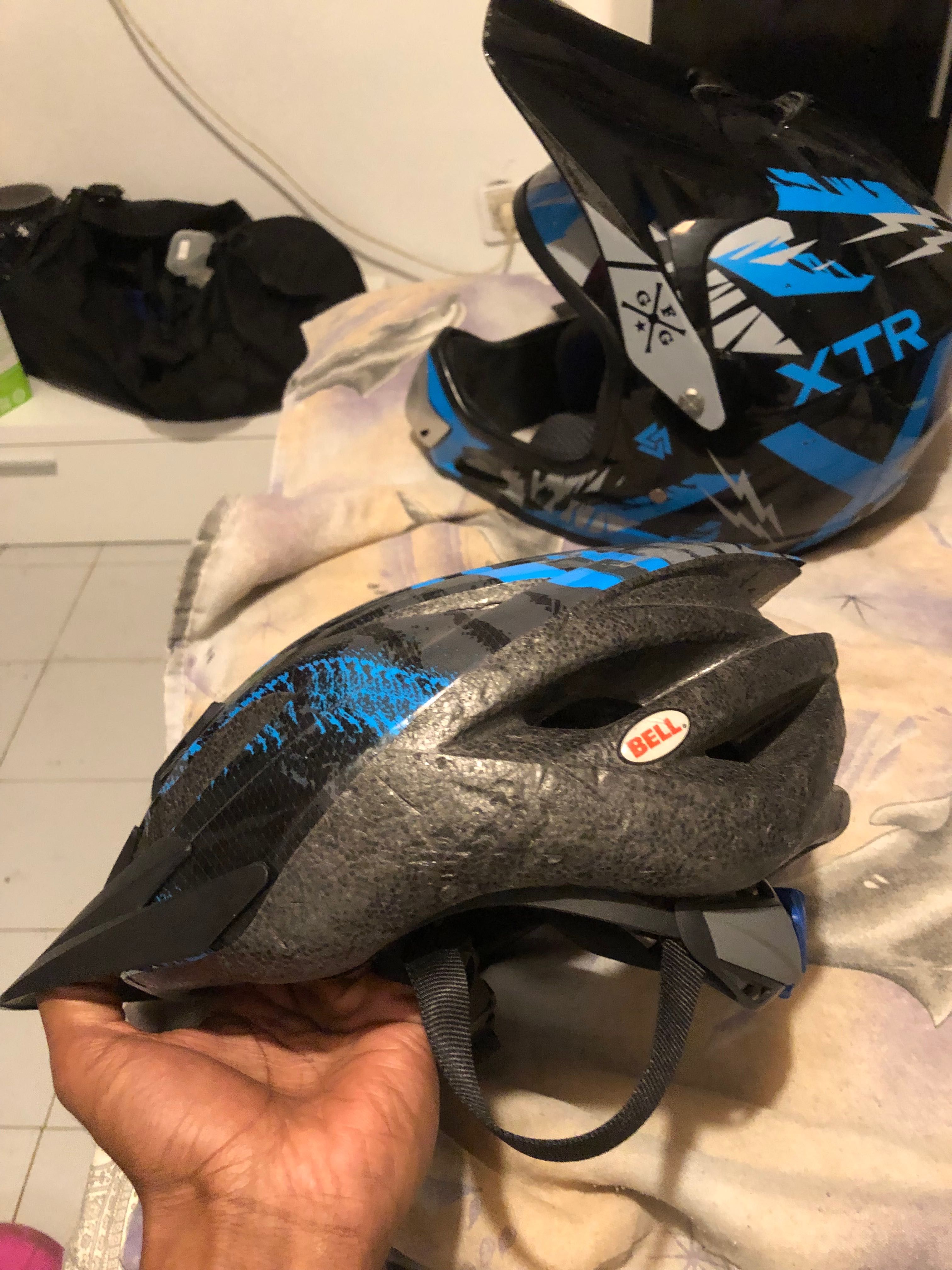 Decathlon tribal ótimo estado + conjunto de capacete Mota e bike