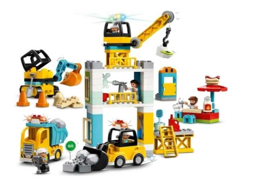 Lego Duplo 10933 Budowa dźwig wywrotka koparka JAK NOWE