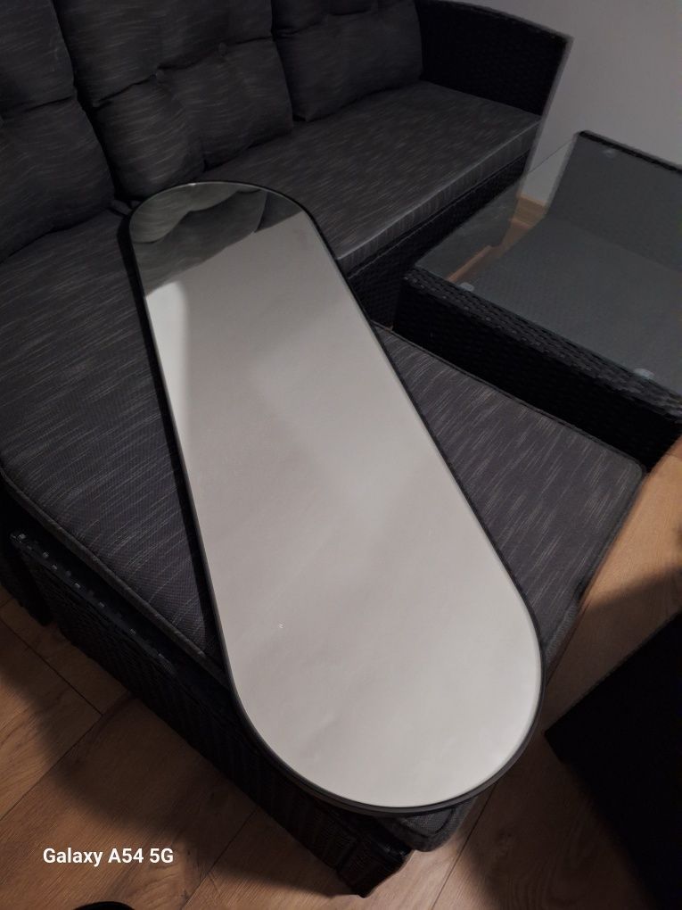 Lustro owalne 120 cm x 35 cm -2 sztuki