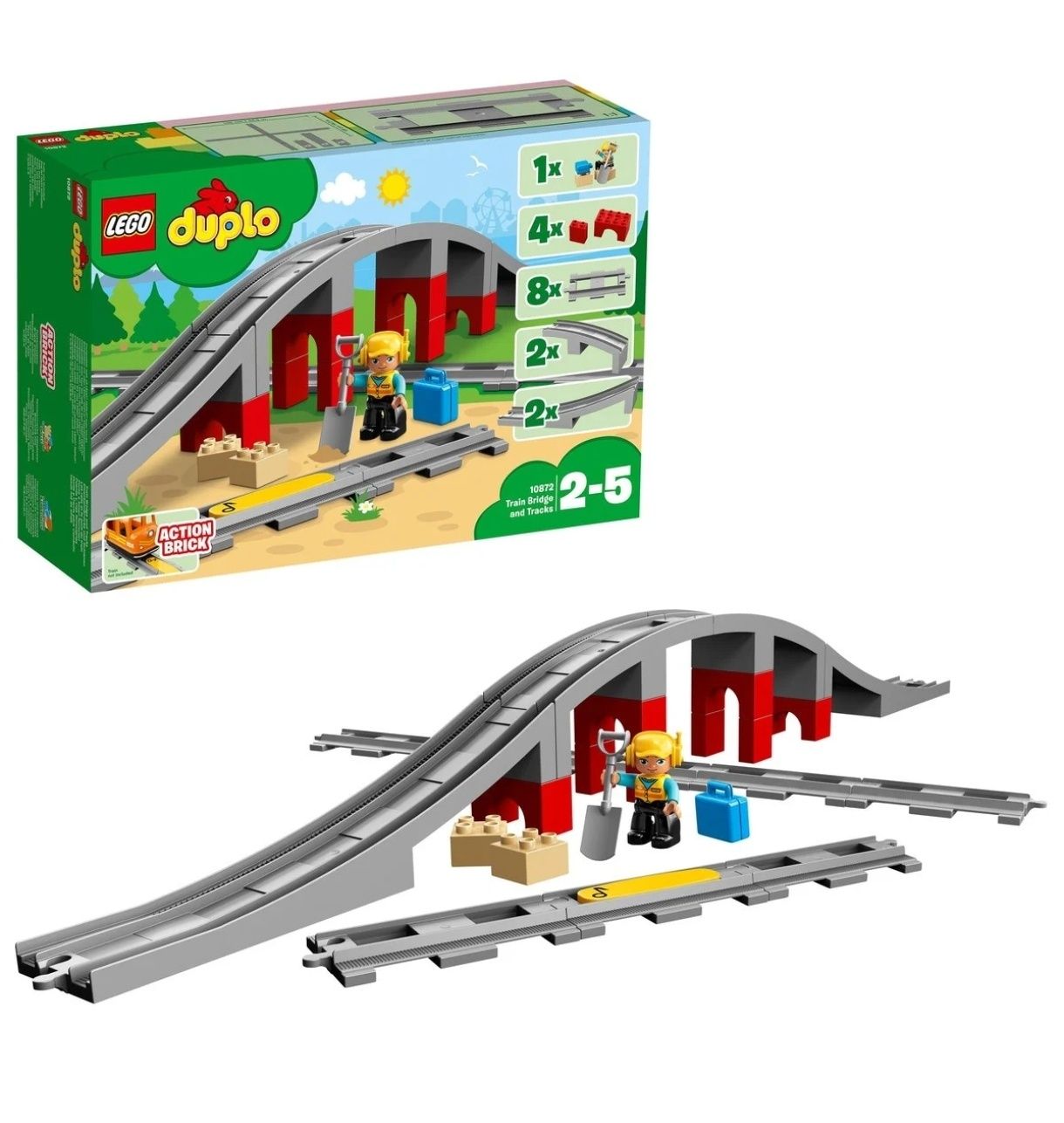 LEGO Duplo 10874+10872 Pociąg parowy i wiadukt