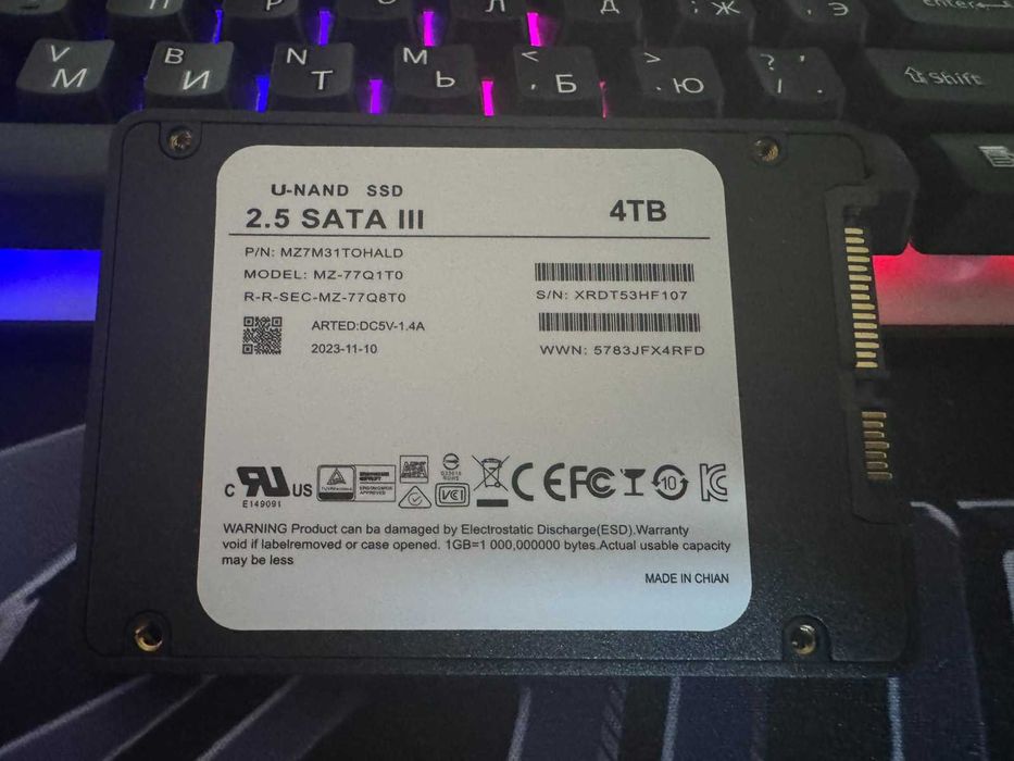 Ssd 2.5 Sata WO BLUE 3D NaND 4Tb Новий