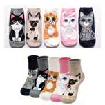 Pack de 5 meias de gatos